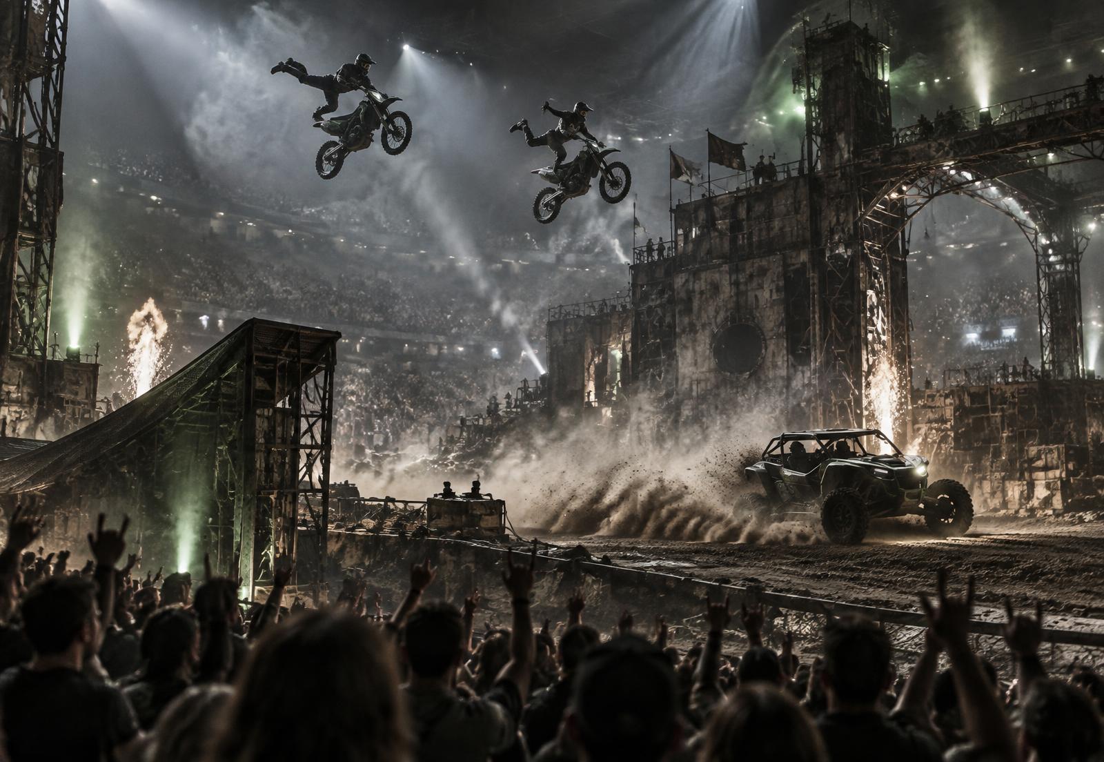 Live arena stunt performance